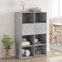 Berkfield Home Highboard Concrete Grey 80x42.5x124 cm Engineered Wood