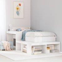 Bed Frame without Mattress White 80x200 cm Solid Wood Pine