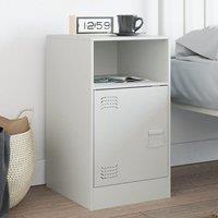 Berkfield Home Bedside Cabinet White 34.5x39x62 cm Steel