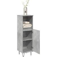 Berkfield Home Bathroom Cabinet Concrete Grey 30x30x100 cm Engineered Wood | Size: 30 x 30 x 100 cm
