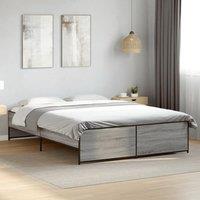 Berkfield Home Bed Frame without Mattress Grey Sonoma 150x200 cm King Size
