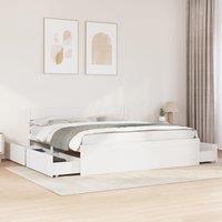 Berkfield Home Bed Frame without Mattress White 180x200 cm Super King Solid Wood Pine