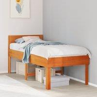 Berkfield Home Bed Frame without Mattress Wax Brown 90x200 cm Solid Wood Pine