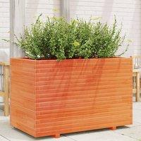 Berkfield Home Garden Planter Wax Brown 110x60x72 cm Solid Wood Pine | Size: 110 x 60 x 72 cm