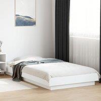 Berkfield Home Bed Frame with LED Lights without Mattress White 100x200cm | Size: 100x200 cm