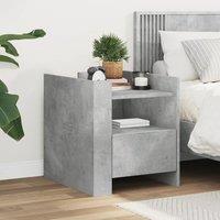 Berkfield Home Bedside Cabinet Concrete Grey 45x50x50 cm Engineered Wood | Size: 45 x 50 x 50 cm