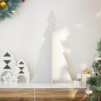 Berkfield Home Wooden Christmas Tree for Decoration White 80 cm Solid Wood Pine