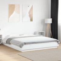 Berkfield Home Bed Frame with LED Lights without Mattress White 150x200cm | Size: 150x200 cm