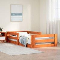 Berkfield Home Bed Frame without Mattress Wax Brown 75x190 cm Small Single Solid Wood Pine