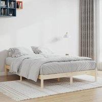 Berkfield Home Bed Frame without Mattress 152x203 cm Solid Wood Pine Queen in Brown