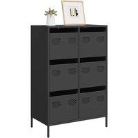Berkfield Home Highboard Black 68x39x101.5 cm Steel