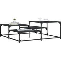 Berkfield Home Coffee Table Black 107x107x40 cm Engineered Wood | Size: 107 x 107 x 40 cm