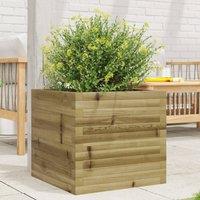 Berkfield Home Garden Planter 50x50x45.5 cm Impregnated Wood Pine in Brown