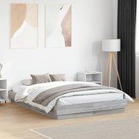 Berkfield Home Bed Frame without Mattress Grey Sonoma 120x190 cm Small Double