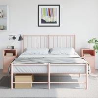 Berkfield Home Bedside Cabinets 2pcs Pink 34.5x39x62 cm Steel