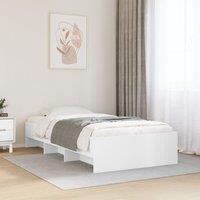 Berkfield Home Bed Frame without Mattress White 75x190 cm Small Single Engineered Wood