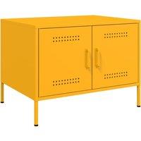 Berkfield Home Coffee Table Mustard Yellow 68x50x50.5 cm Steel