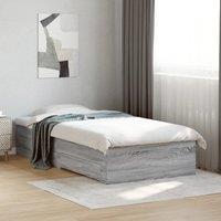 Berkfield Home Bed Frame with Drawers without Mattress Grey Sonoma 90x190 cm Single