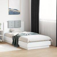 Berkfield Home Bed Frame without Mattress White 75x190 cm Small Single