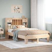 Berkfield Home Bed Frame without Mattress 135x190 cm Solid Wood Pine in Brown