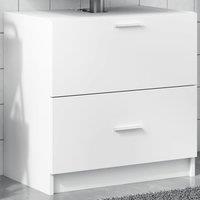 Berkfield Home Sink Cabinet White 59x37x59 cm Engineered Wood | Size: 59 x 37 x 59 cm