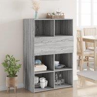 Berkfield Home Highboard Grey Sonoma 80x42.5x124 cm Engineered Wood