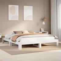 Berkfield Home Bed Frame without Mattress White 200x200 cm Solid Wood Pine
