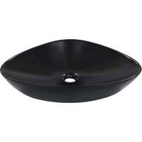 Berkfield Home Wash Basin 58.5x39x14 cm Ceramic Black