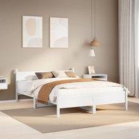 Berkfield Home Bed Frame without Mattress White 140x190 cm Solid Wood Pine