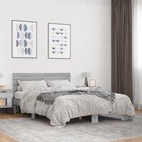 Berkfield Home Bed Frame without Mattress Grey Sonoma 120x200 cm | Size: Small Double