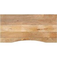 Berkfield Home Desk Top with Curve 110x50x2.5 cm Solid Wood Rough Mango in Brown