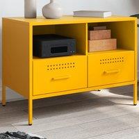 Berkfield Home TV Cabinet Mustard Yellow 68x39x50.5 cm Steel