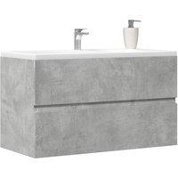 Berkfield Home Sink Cabinet Concrete Grey 90x38.5x45 cm Engineered Wood