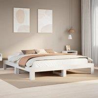 Berkfield Home Bed Frame without Mattress White 180x200 cm Super King Solid Wood Pine