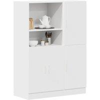 Berkfield Home 2 Piece Kitchen Cabinet Set White Engineered Wood