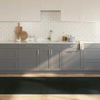 Berkfield Home Rug Rectangular Grey100x500 cm Bamboo in Grey | Size: Medium