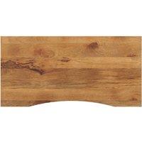 Berkfield Home Desk Top with Curve 120x50x2.5 cm Solid Wood Rough Mango in Brown