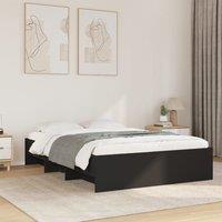Berkfield Home Bed Frame without Mattress Black 140x200 cm Engineered Wood