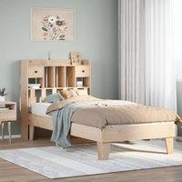 Berkfield Home Bed Frame without Mattress 100x200 cm Solid Wood Pine in Brown