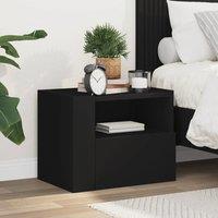 Berkfield Home Wall-mounted Bedside Cabinet Black 45x30x35 cm | Size: 45 x 30 x 35 cm