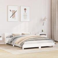 Bed Frame without Mattress White 160x200 cm Solid Wood Pine