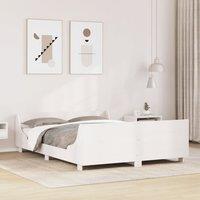 Berkfield Home Bed Frame without Mattress White 120x190 cm Small Double Solid Wood Pine