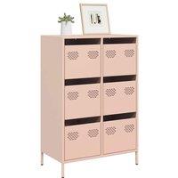 Berkfield Home Highboard Pink 68x39x101.5 cm Steel