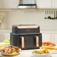 Home Detail ELLE Dual Air Fryer in Grey & Rose Gold