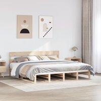 Berkfield Home Bed Frame without Mattress 180x200 cm Super King Solid Wood Pine in Brown