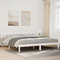 Berkfield Home Extra Long Bed Frame without Mattress White 180x210 cm Solid Wood Pine