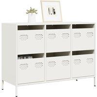 Berkfield Home Sideboard White 101.5x39x73.5 cm Cold-rolled Steel in White