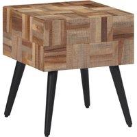 Berkfield Home Side Table 40x40x45 cm Solid Reclaimed Teak in Grey | Size: 40 x 40 x 45 cm