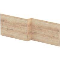 Balterley 1700mm Square L-Shape Shower Bath Front Panel - Bleached Oak in Brown