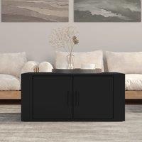 Berkfield Home Coffee Table Black 80x50x36 cm Engineered Wood | Size: 80 x 50 x 36 cm